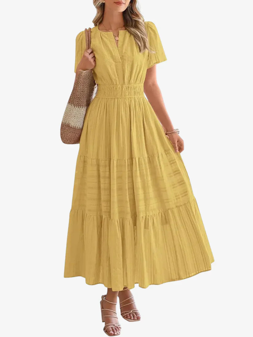 Smocked Waist Tiered Maxi Dress