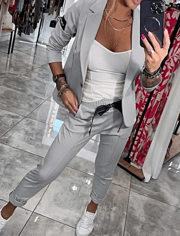 Tracy™ | Blazer and Fluid Pants Set