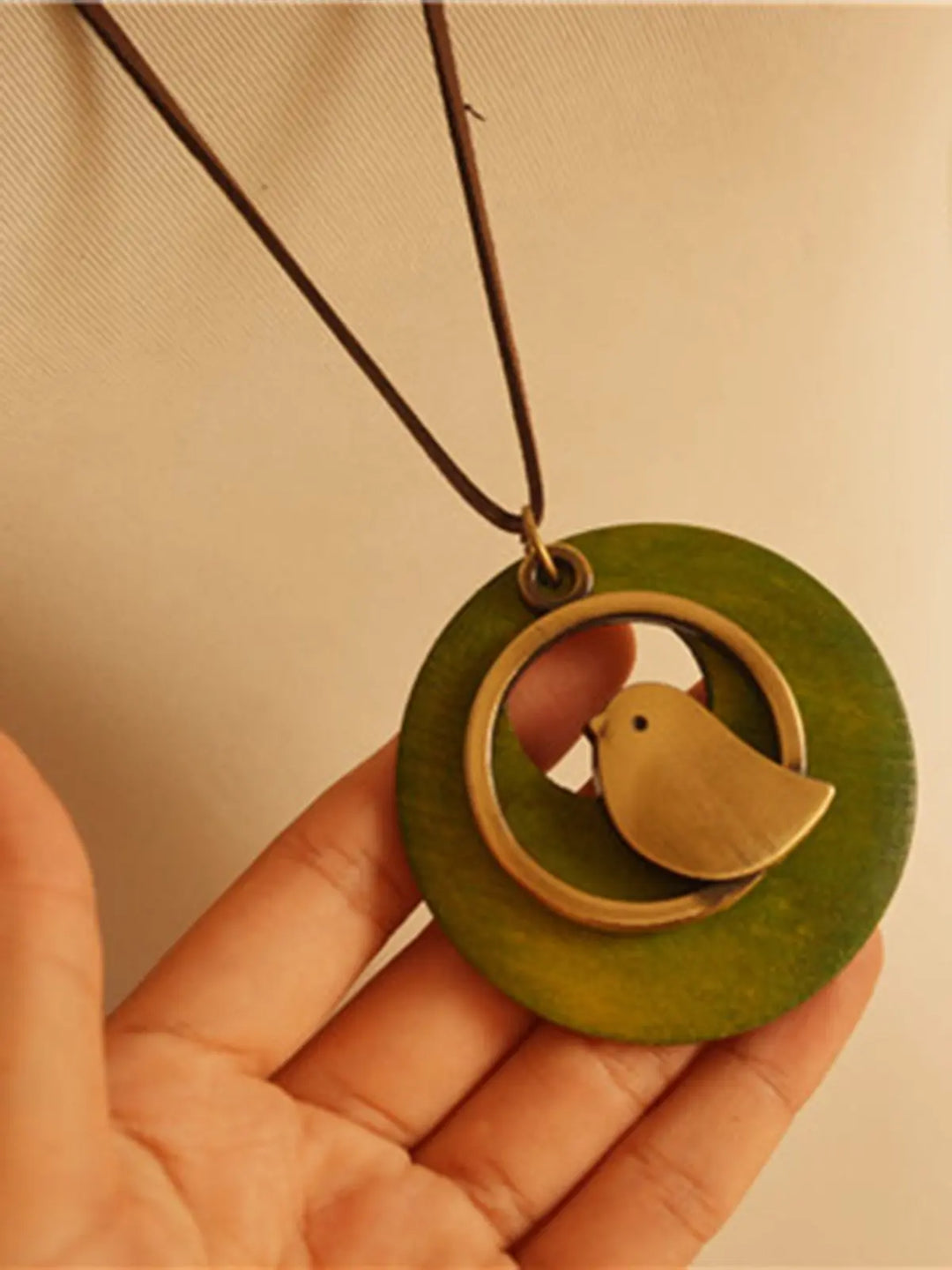 Handmade Bird Sweater Vintage Necklace