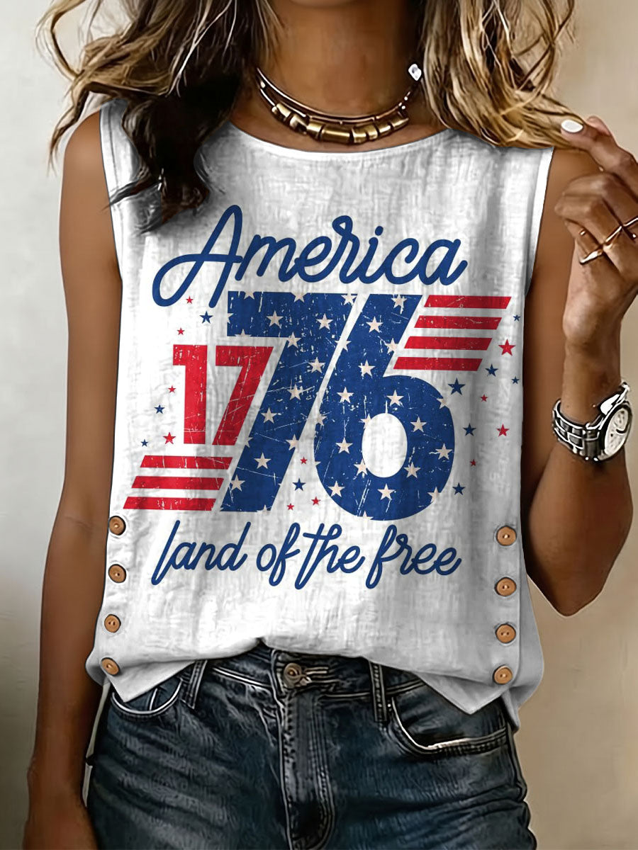 Independence Day America Land Of The Free Decorative Pattern Women&