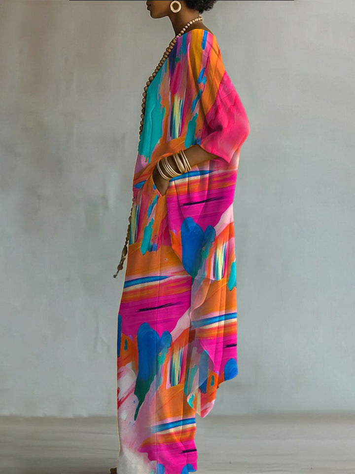 Elegant Artistic  Print Two-piece Set
