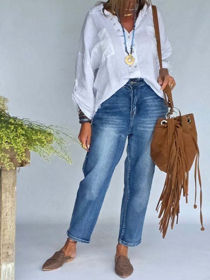 Casual &amp; Cozy Washed Stretch Jeans