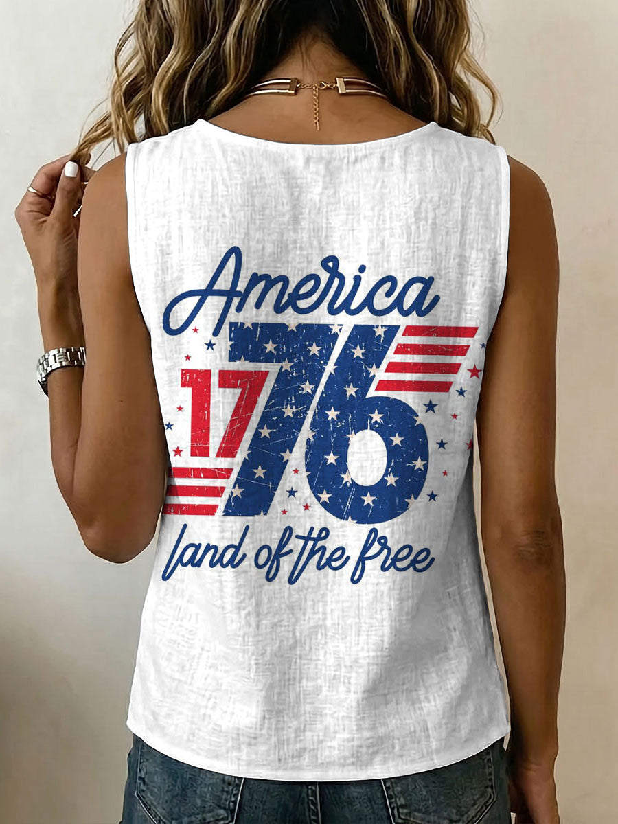Independence Day America Land Of The Free Decorative Pattern Women&