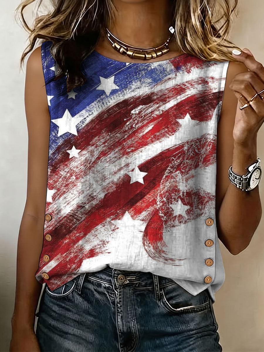 Independence Day American Flag Decorative Pattern Women&