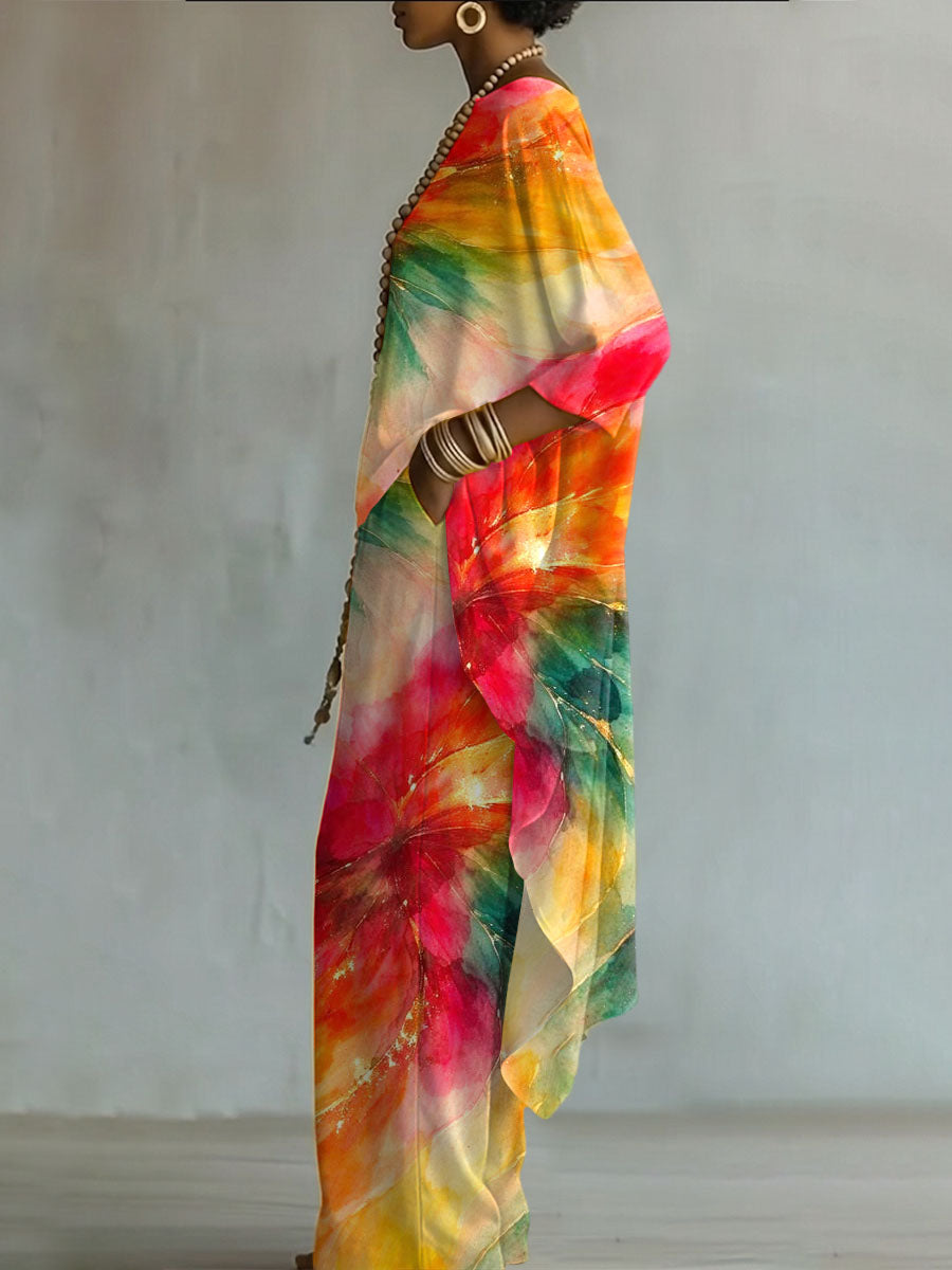 Elegant Abstract Colors Print Two-piece Set