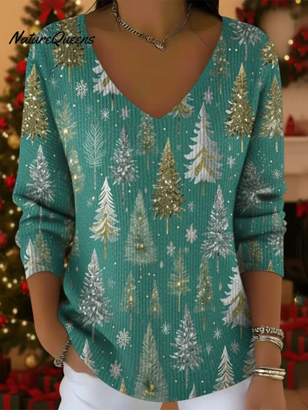 Tiffany Blue Dream Christmas Sweater Top