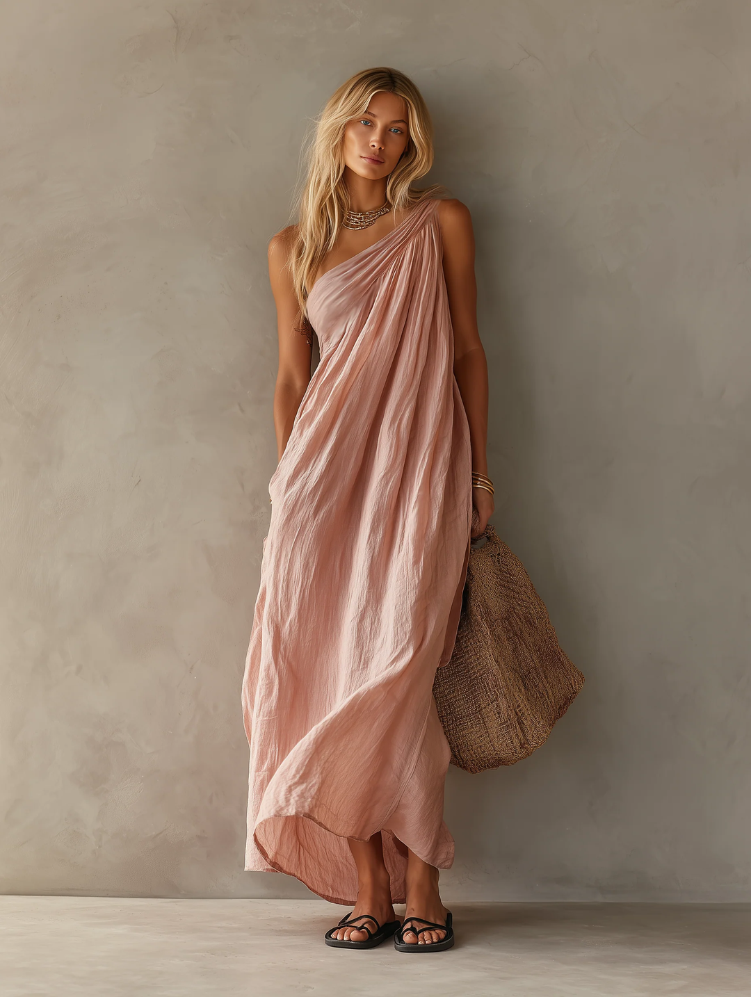 Minimalist Off-shoulder Vacation Dress