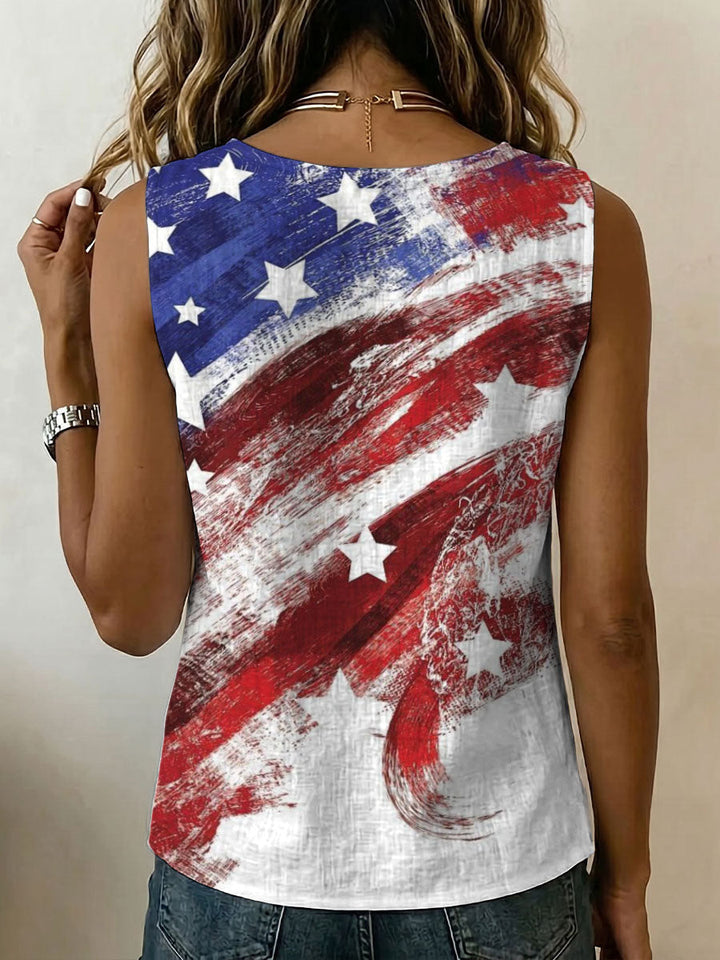 Independence Day American Flag Decorative Pattern Women&
