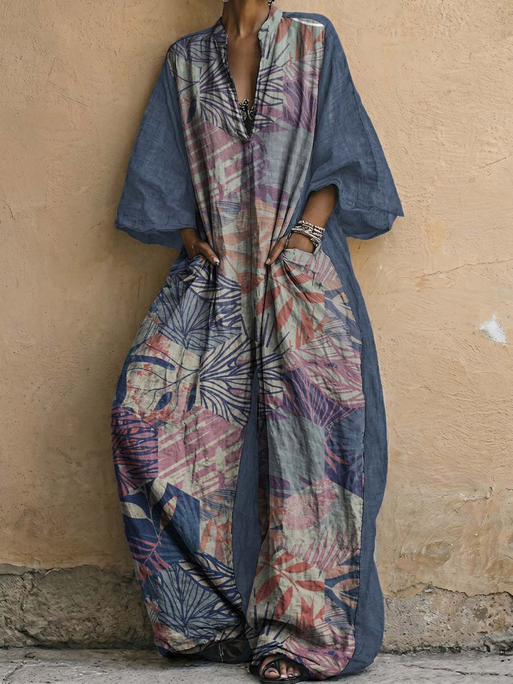 Colorful Botanical Leaf Decorative Patterns Women&