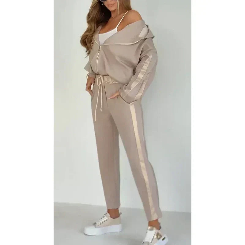 Betsy™ | Striped Casual Hoodie Set