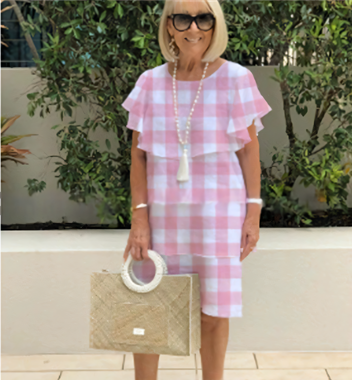 Elegant Layered Flutter Sleeve Dress